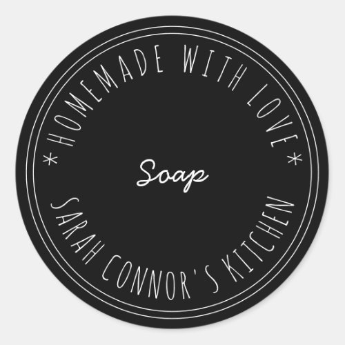 Home made with love Soap Kraft Spa Classic Round Sticker