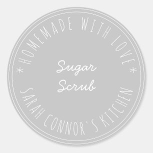 Home made with love Sugar Scrub Kraft Spa Classic Round Sticker