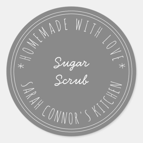 Home made with love Sugar Scrub Kraft Spa Classic Round Sticker