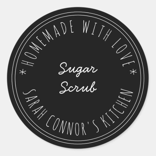 Home made with love Sugar Scrub Kraft Spa Classic Round Sticker