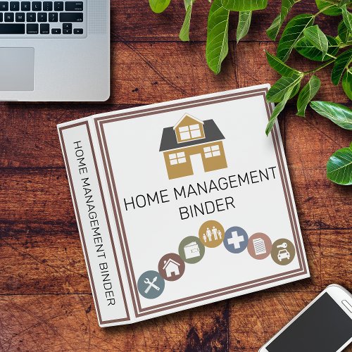 Home Management  3 Ring Binder