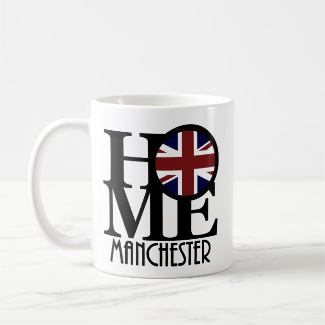 HOME Manchester England 11oz Coffee Mug (Left)