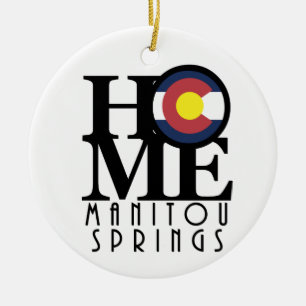 HOME Manitou Springs Ceramic Ornament