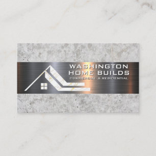 Home Marble Logo Metal and Stone Business Card