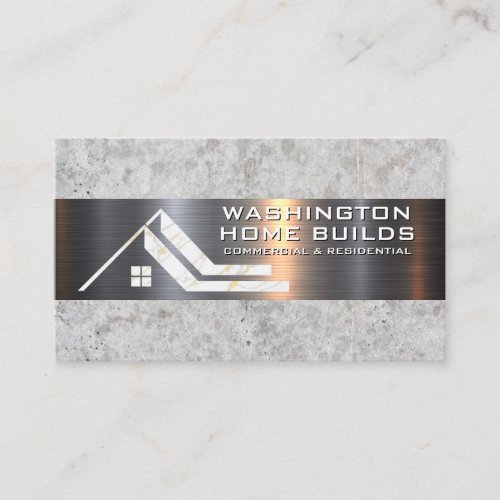 Home Marble Logo  Metal and Stone Business Card