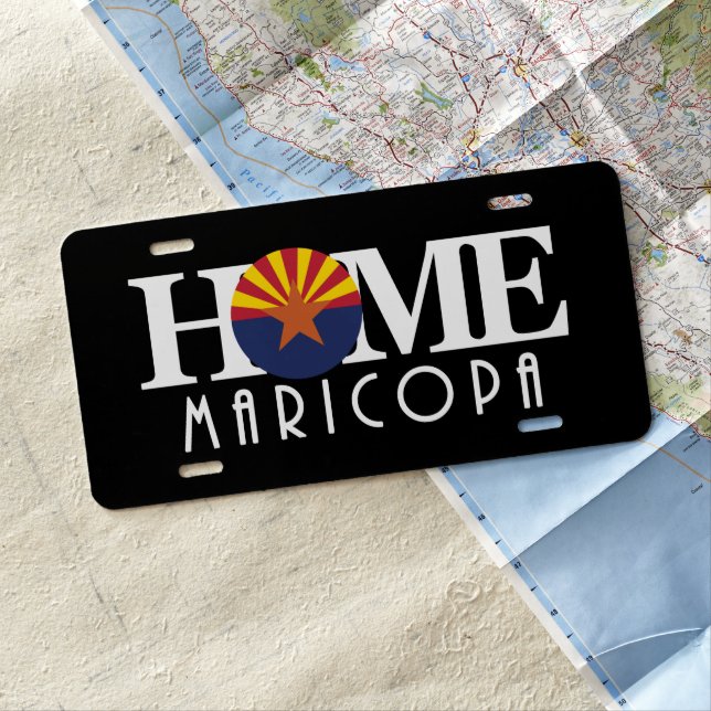 HOME Maricopa Arizona License Plate (In Situ)