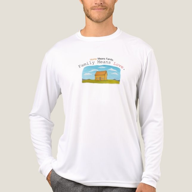 Home Means Family. Family Means Love Tri-Blend Shirt (Front)