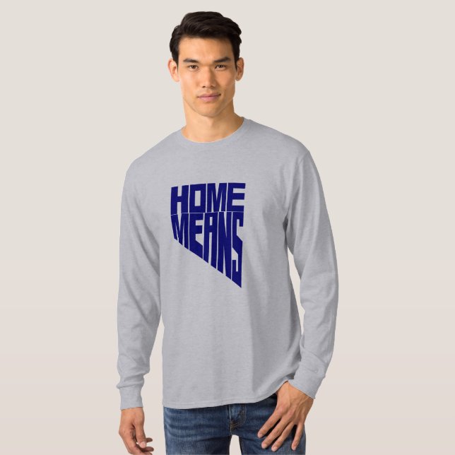 Home Means Nevada Words Tshirt Long Sleeve (Front Full)