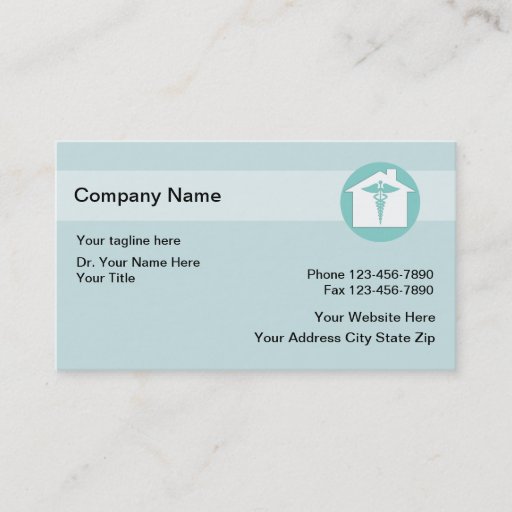 Customizable Home Medical Business Cards