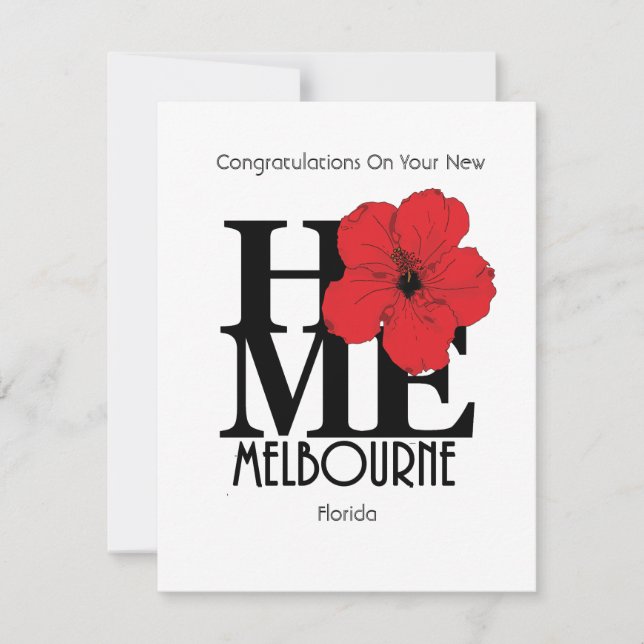 HOME Melbourne Florida - New Home Note Card (Front)