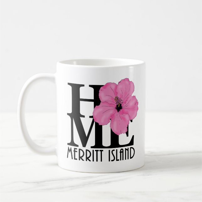 HOME Merritt Island 11oz Pink Hibiscus Coffee Mug (Left)