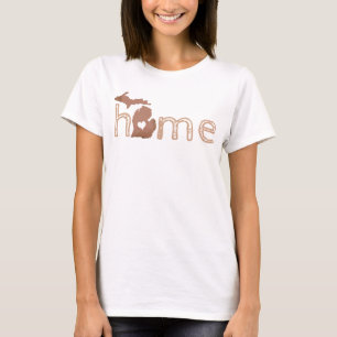 Home Michigan Silhouette Copper Filled State T-Shirt