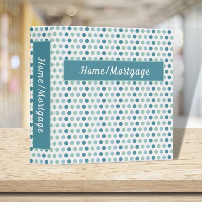 Home Mortgage Financial Organizer Polka Dot 3 Ring Binder (Creator Uploaded)