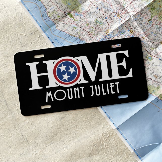 HOME Mount Juliet Tennessee License Plate (In Situ)