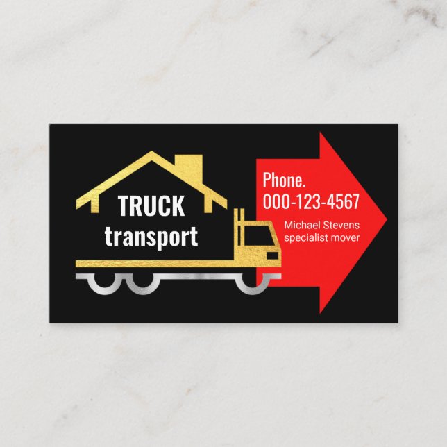 Home Mover Logistic Support Truck Business Card (Front)
