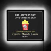Home Movie Theater Concession Stand Popcorn Led  L Sign (Front)