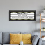 Home Movie Theater Marquee with Custom Name Framed Art