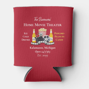 Home Movie Theater Popcorn Clapperboard Film Can Cooler