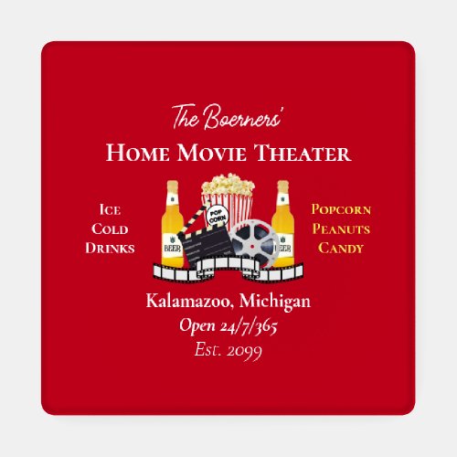 Home Movie Theater Popcorn Clapperboard Film Coaster Set