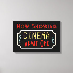 Home Movie Theater Ticket Cinema Art Sign