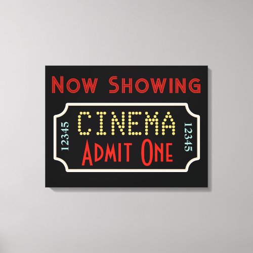 Home Movie Theater Ticket Cinema Art Sign