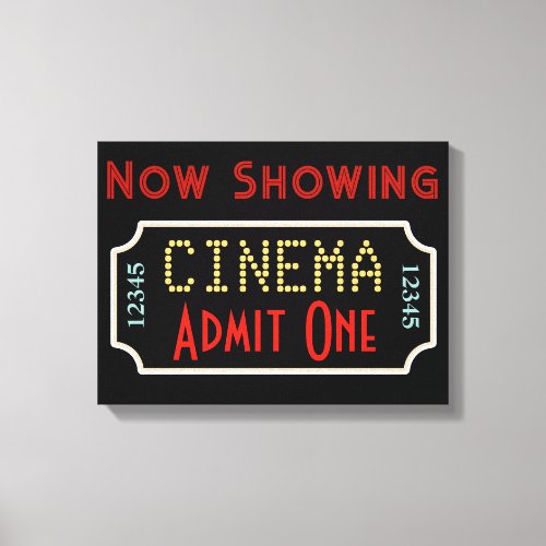 Home Movie Theater Ticket Cinema Art Sign