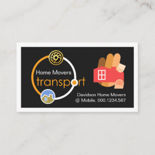 Home Moving Truck Location Orbit Business Card