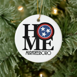 HOME Murfreesboro TN Stone Coaster Ceramic Ornament