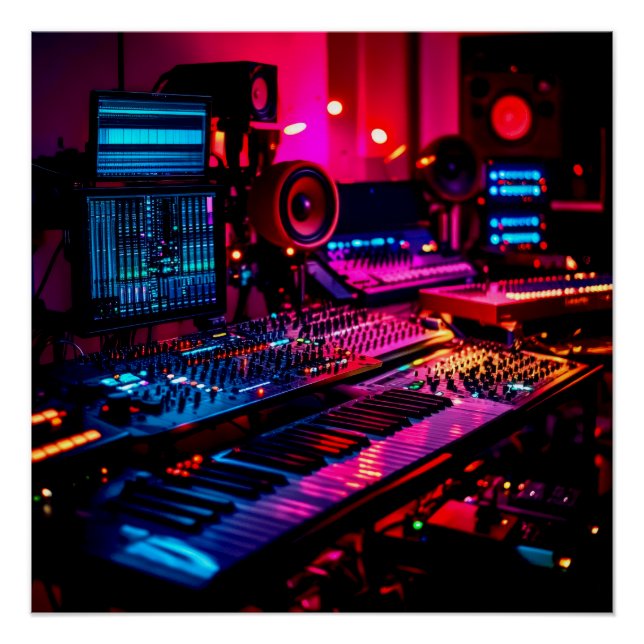 Home Music Studio Poster (Front)