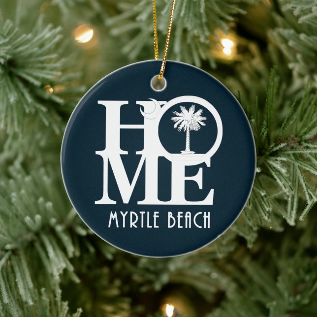 HOME Myrtle Beach South Carolina Ceramic Ornament (Tree)
