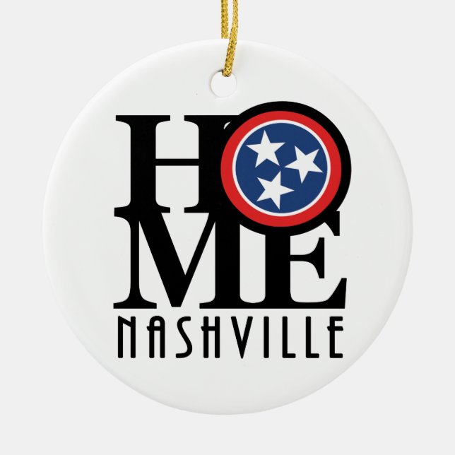 HOME Nashville Tennessee Ceramic Ornament (Front)