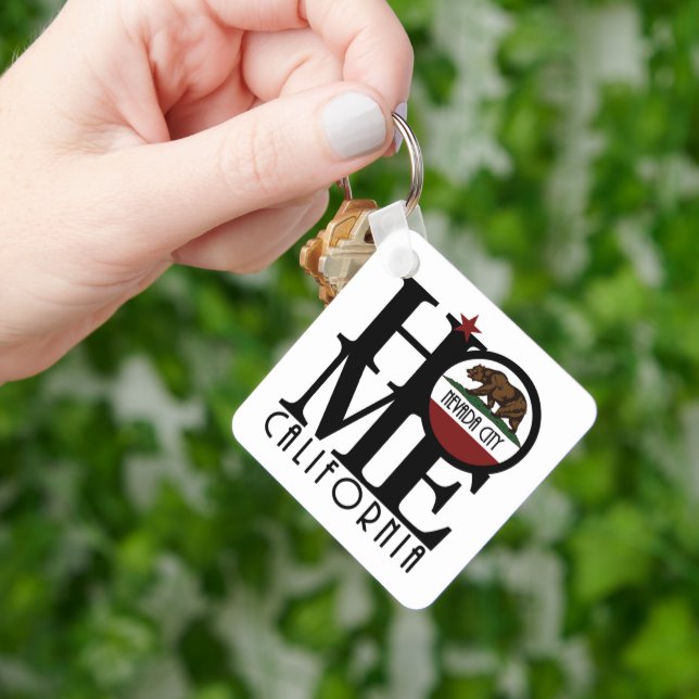 HOME Nevada City California  Keychain (Hand)