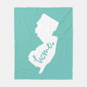 Home New Jersey Custom Color Fleece Blanket