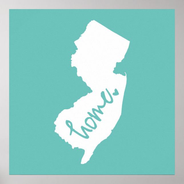 Home New Jersey Custom Color Poster (Front)