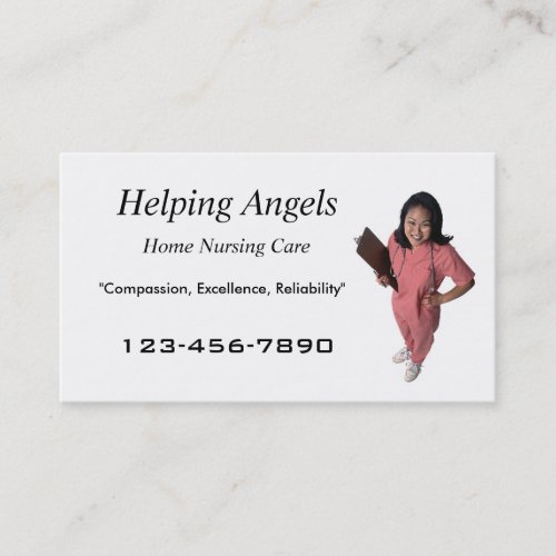 Home Nursing business card