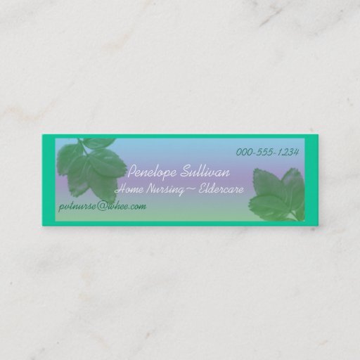 Customizable home nursing business card templates