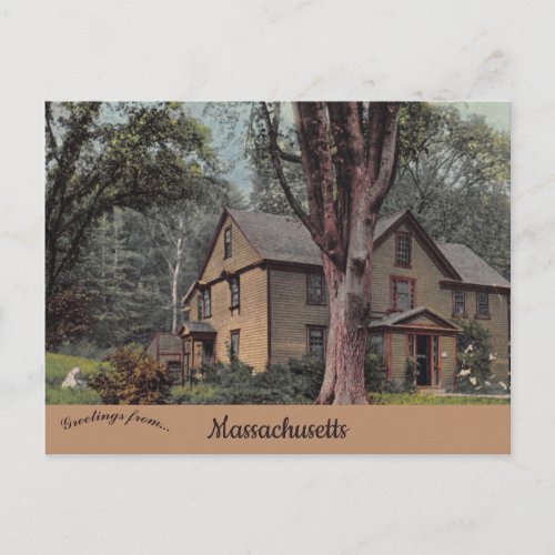 Home of Louisa May Alcott Concord Massachusetts Postcard