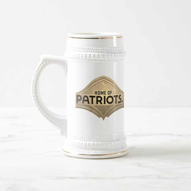 Home of Patriots Beer Stein (Left)