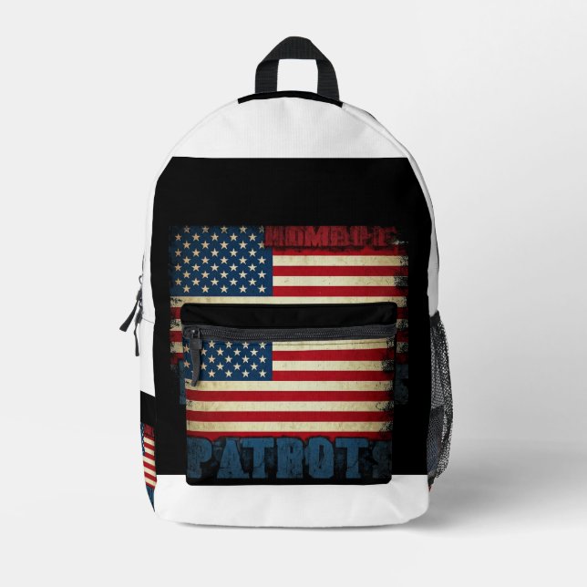 Home of patriots printed backpack (Front)