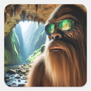 Home of Sasquatch Square Sticker