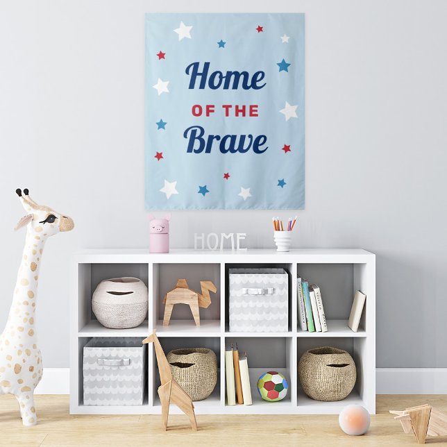 Home of the Brave Blue 4th of July Tapestry (Creator Uploaded)