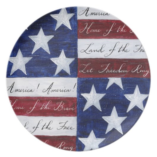 Home of the Brave Flag Plate (Front)