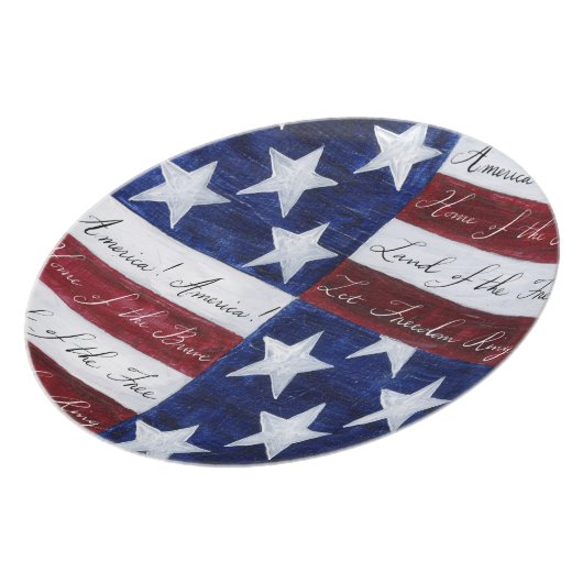 Home of the Brave Flag Plate (Left Side)