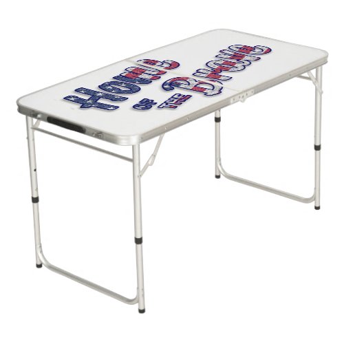 Home Of The Brave Red Blue Beer Pong Table