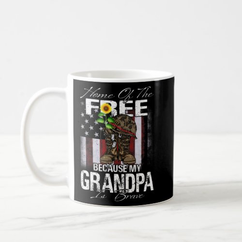 Home Of The Free Because My Grandpa Is Brave Veter Coffee Mug