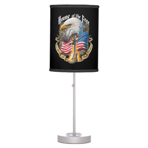 Home Of The Free Because Of Eagle Vetera The Brave Table Lamp