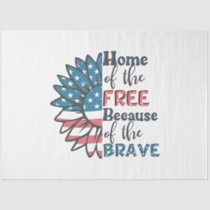 Home of the free because of the brave 4th of july tissue paper