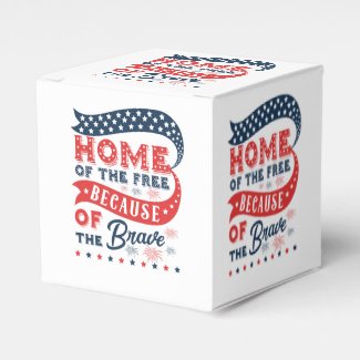 Home Of The Free Because Of The Brave Favor Box