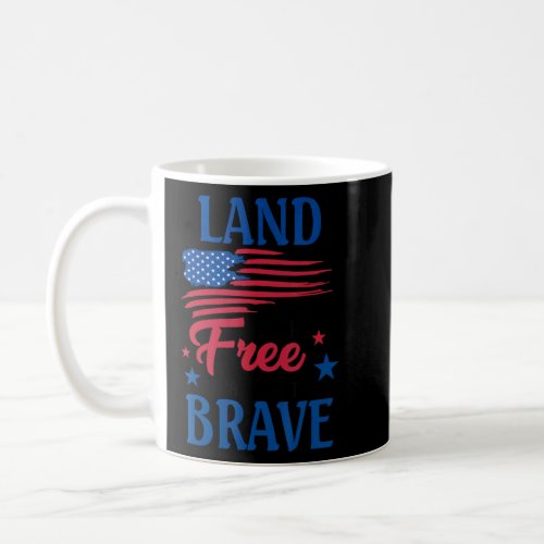 Home Of The Free Because Of The Brave Usa Flag 4th Coffee Mug