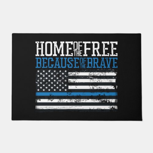Home of the free because of the brave USA Flag Doormat